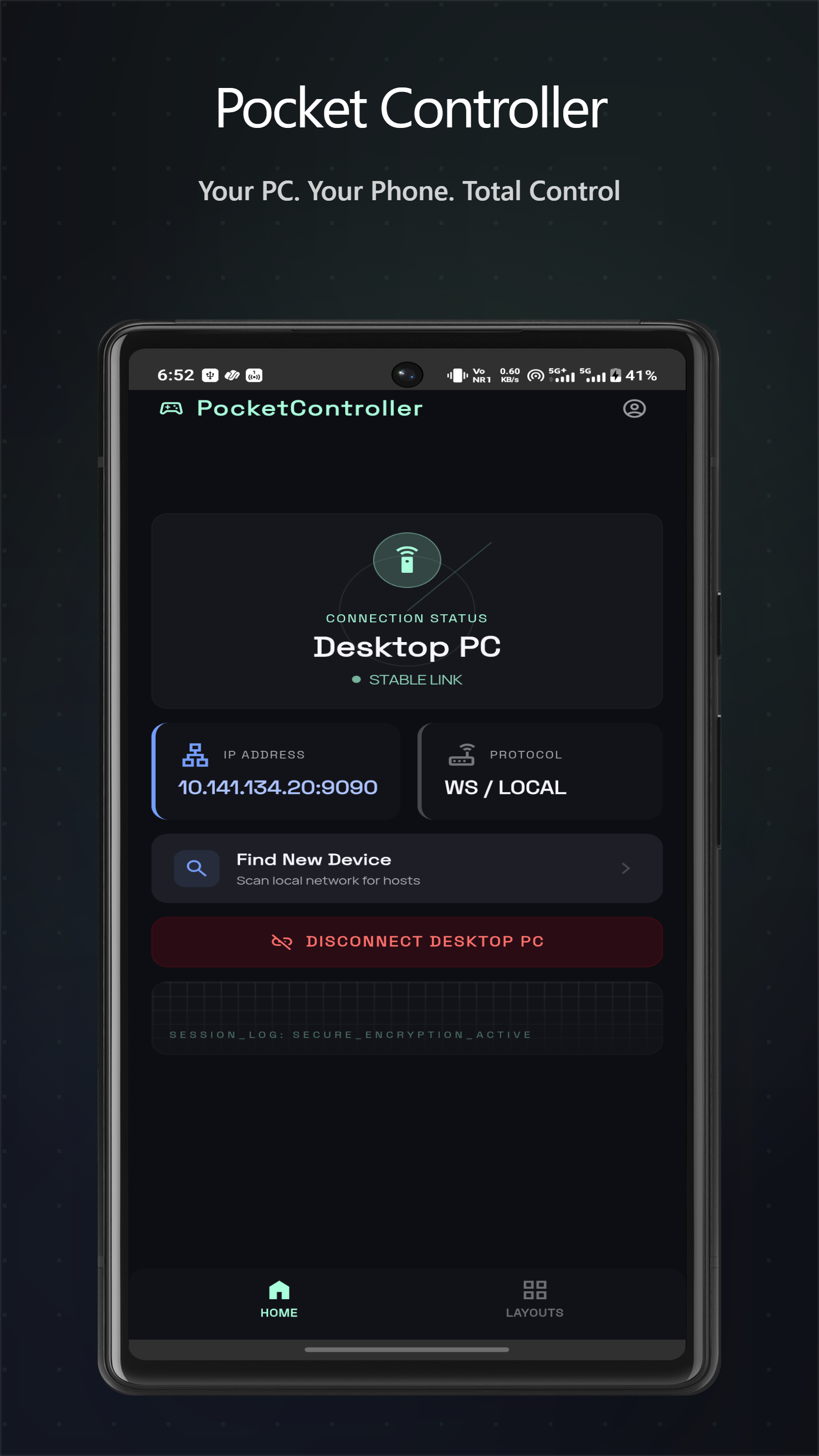 PocketController screenshot preview